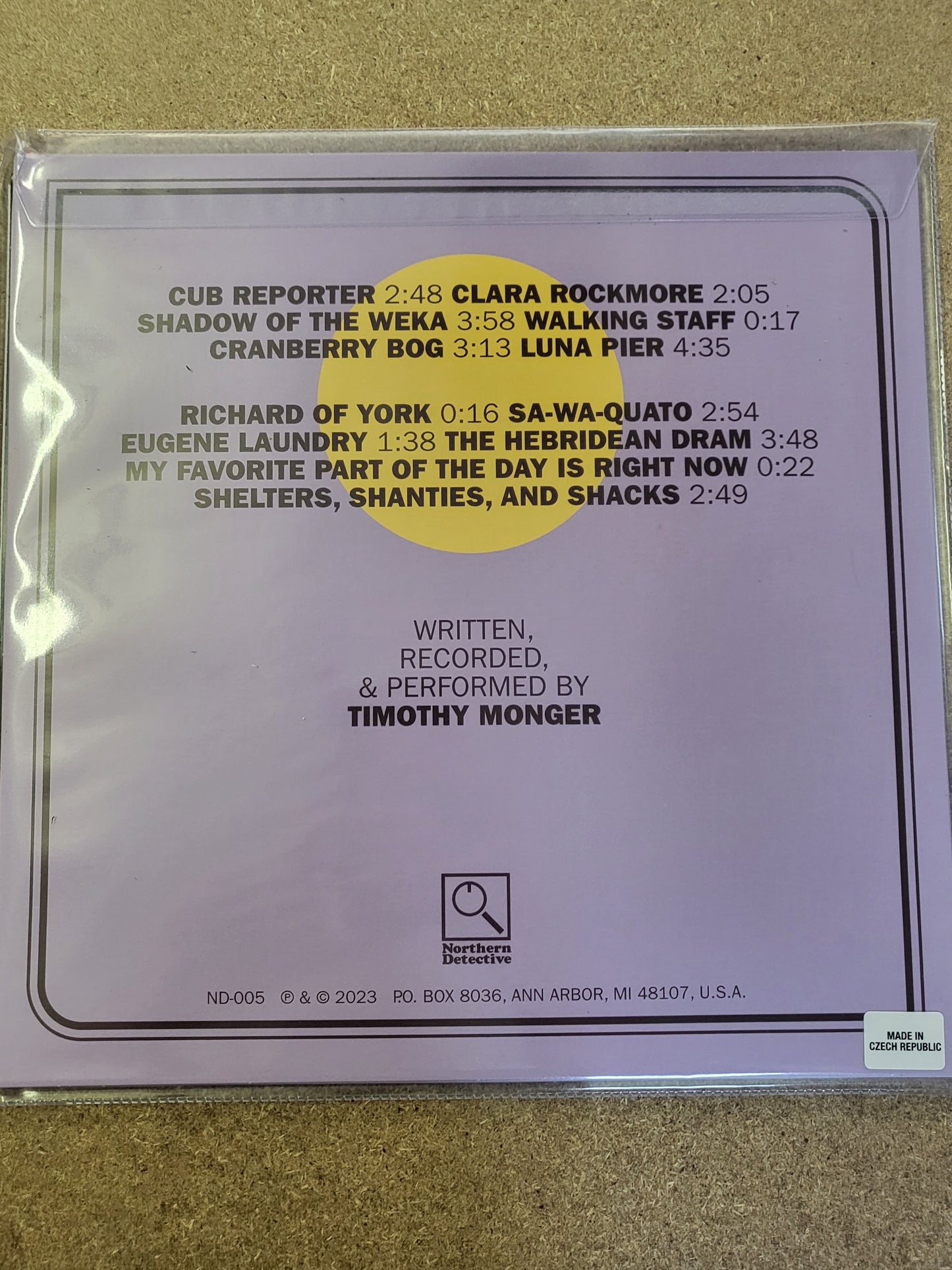 Monger, Timothy - s/t