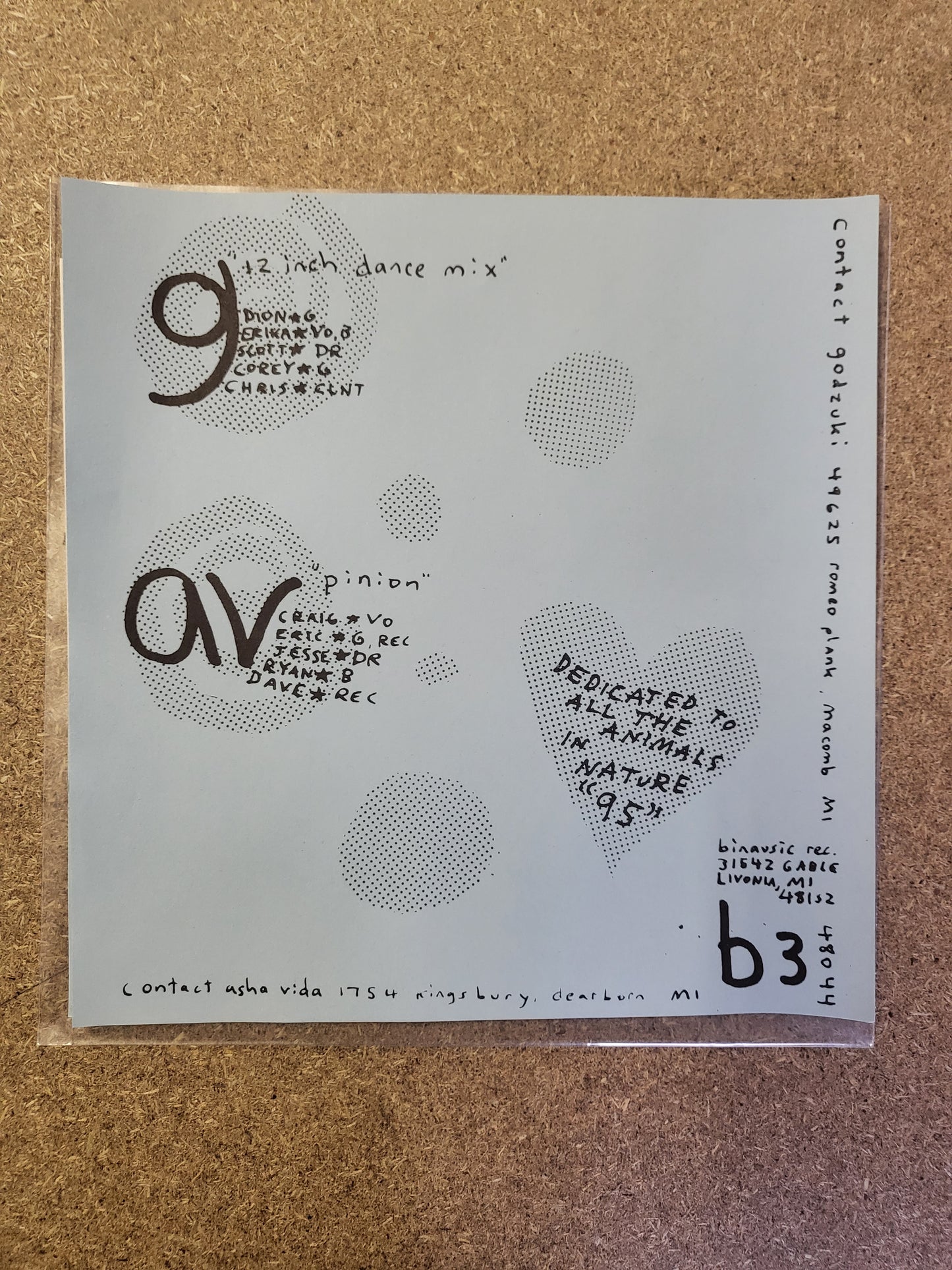 Godzuki / Asha Vida - s/t Split 7"