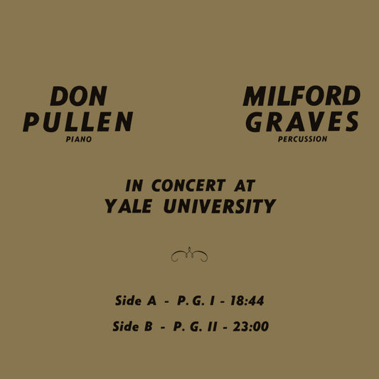 Graves, Milford / Pullen, Don - In Concert At Yale University